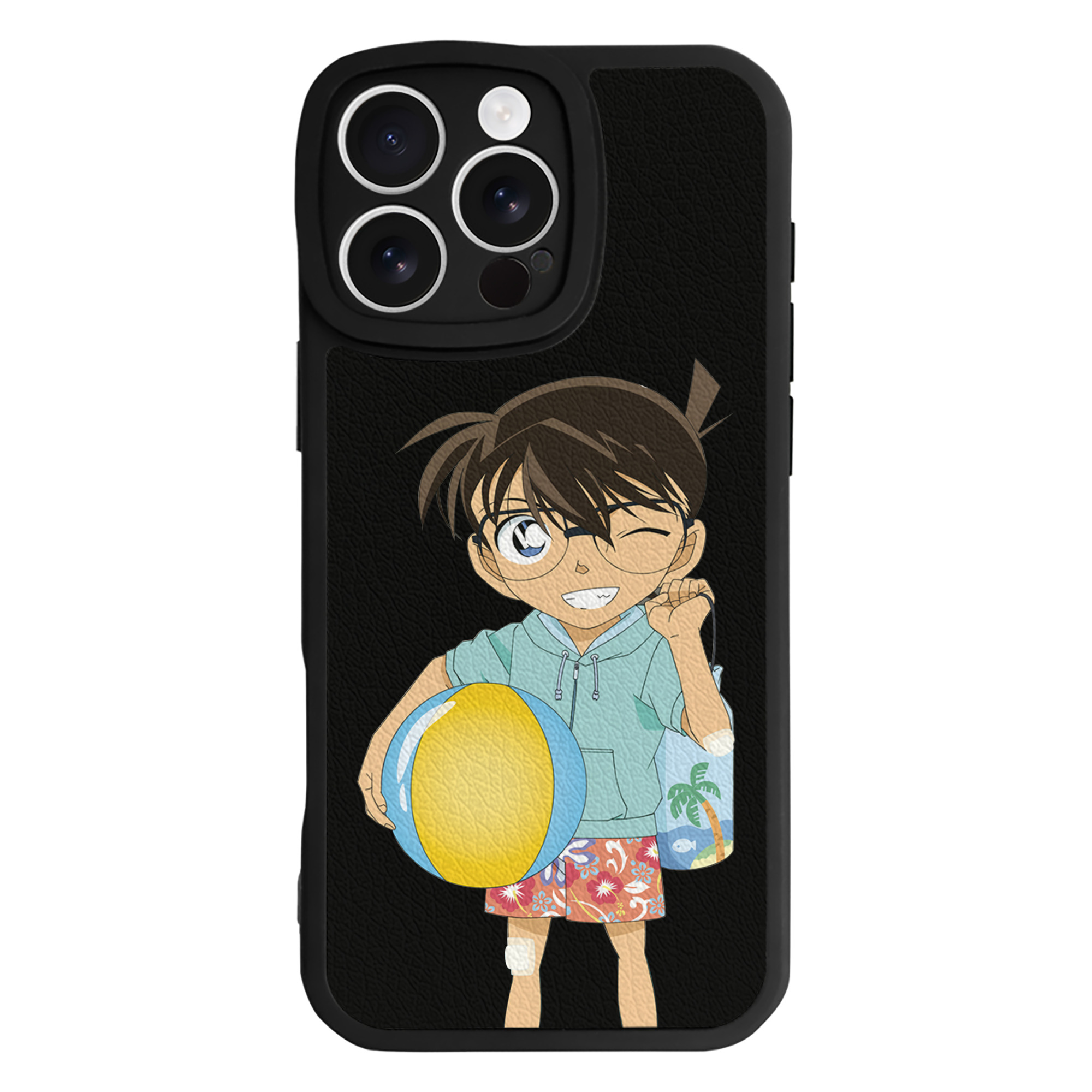 （画像用） 名探偵コナン 江戸川 コナン Detective Conan Conan Edogawa 【iPhone 16シリーズ対応】シリコンスマホケース（レザー調） 材質：シリコン